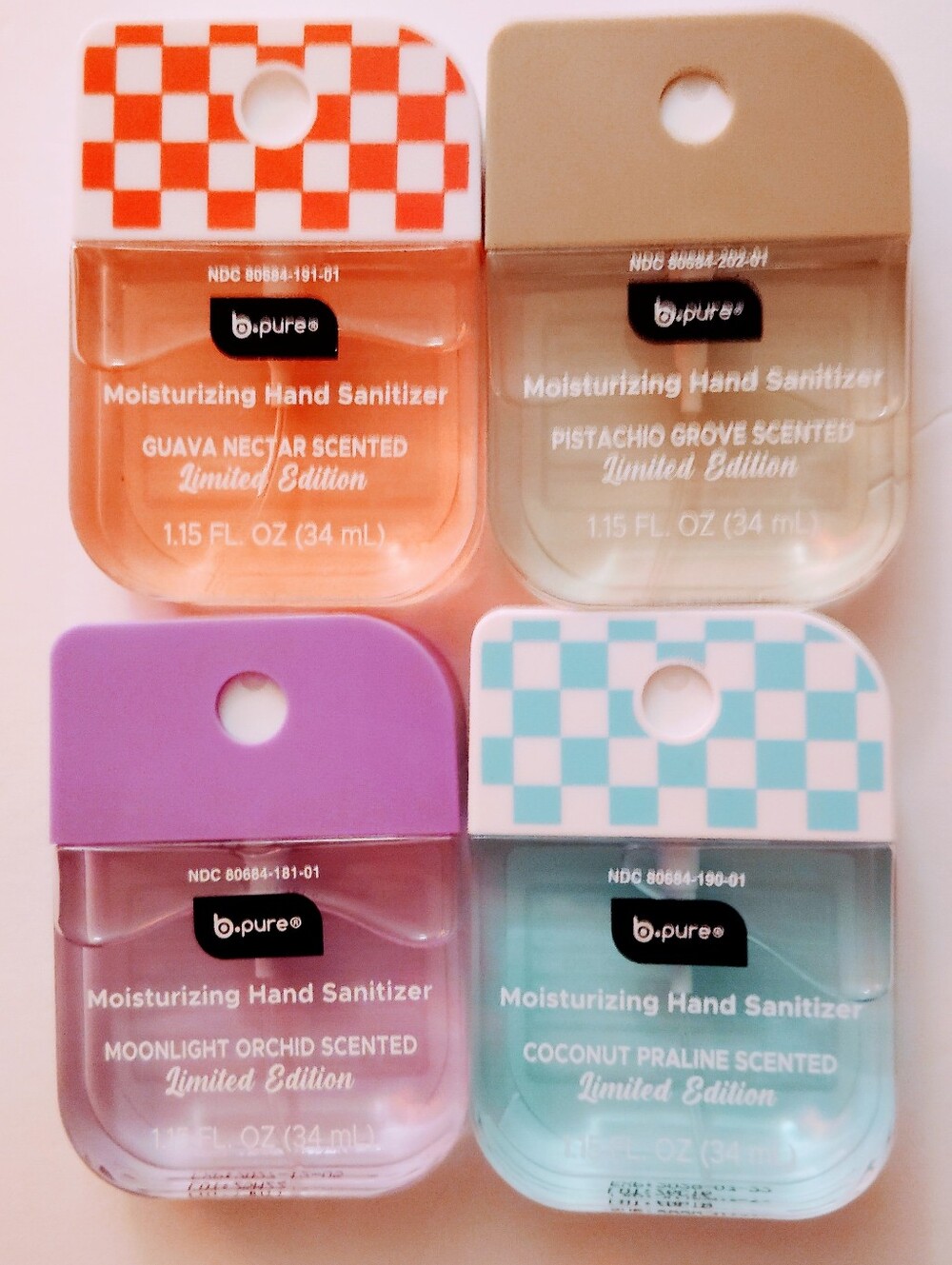 4- b.pure Moisturizing Hand Sanitizer - Assorted Scents Limited Edition NEW
